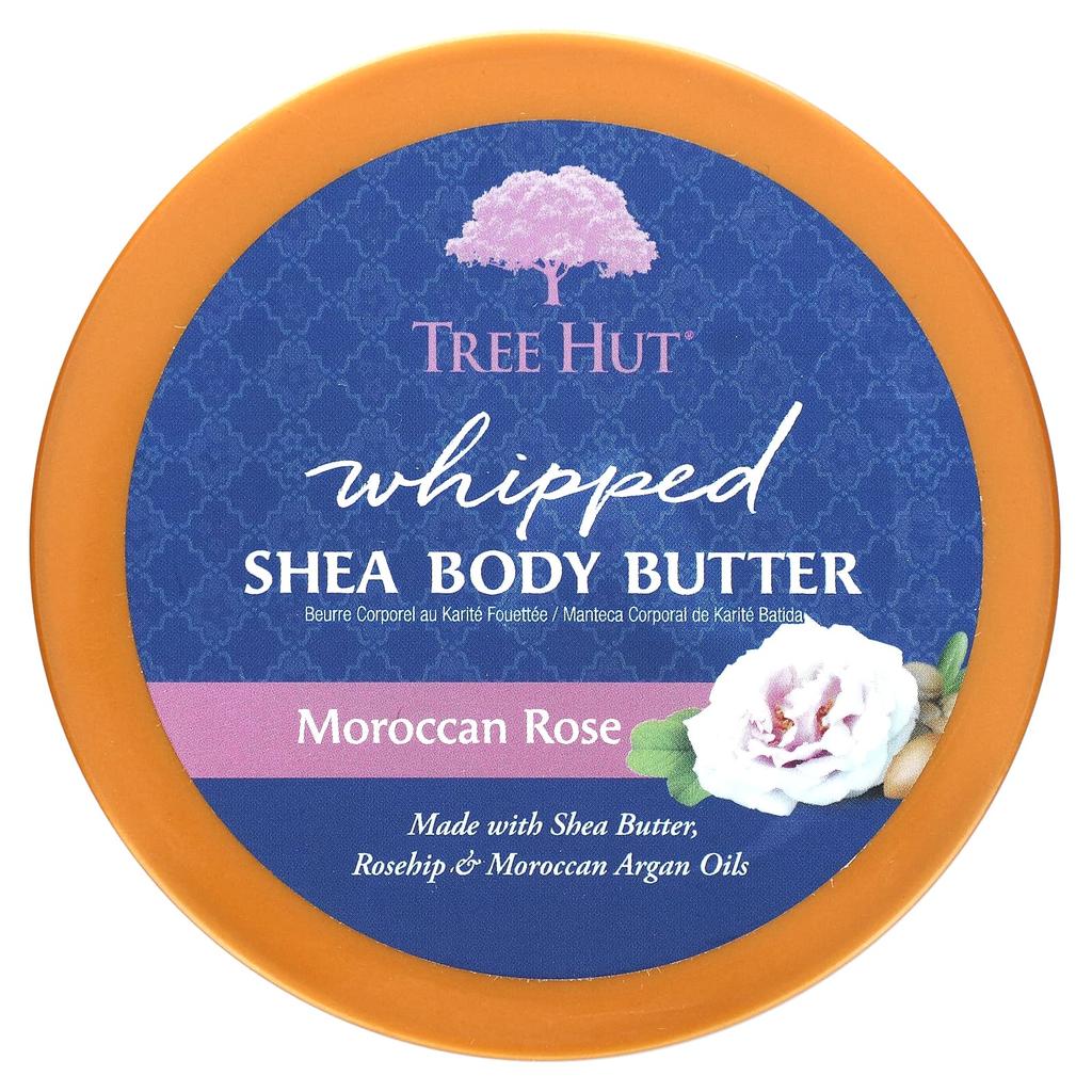TREE HUT Whipped Shea Body Butter, Moroccan Rose, 240g (8.4oz)