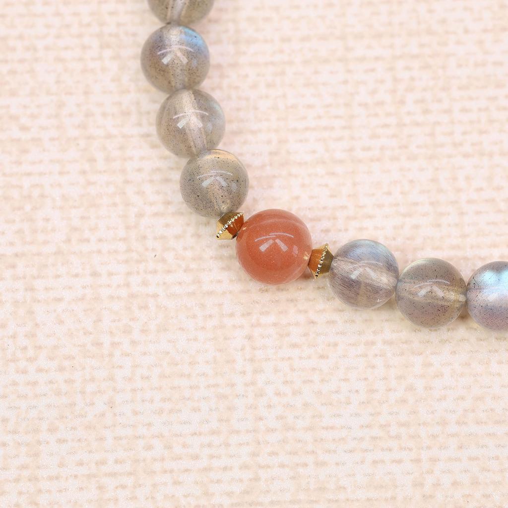 Коаи Лабрадорит Солнечный камень Исполнение желаний Удача Целительный камень Браслет Молитвенный браслет для женщин