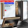With Touch Pen For Samsung Galaxy Z Fold 3 4 5g Case 2 Pcs Hinge Pen Slot Front Screen Glass Stand Aluminum Alloy Z Fold3 Cover