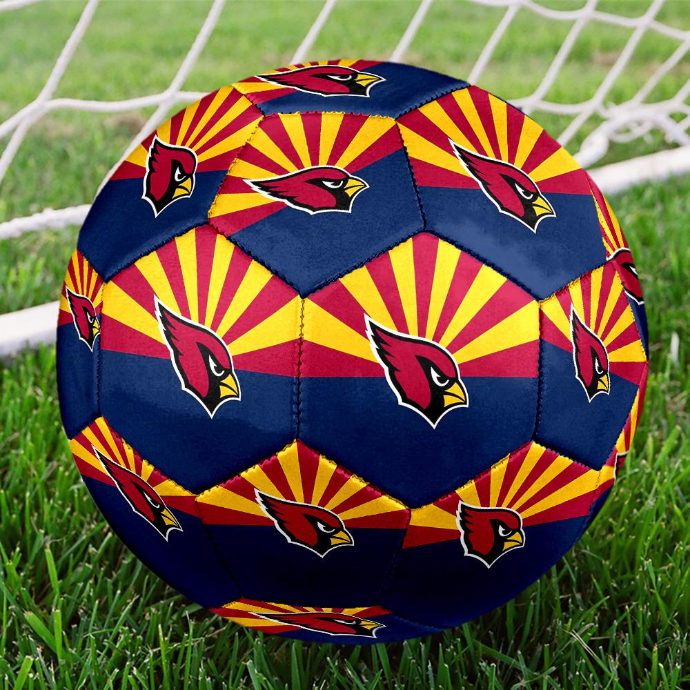 Arizona Cardinals Indoor Soccer Ball Size 5 Colorful All Ages Machine Stitched PVC Competition Ready Durable High-Bounce