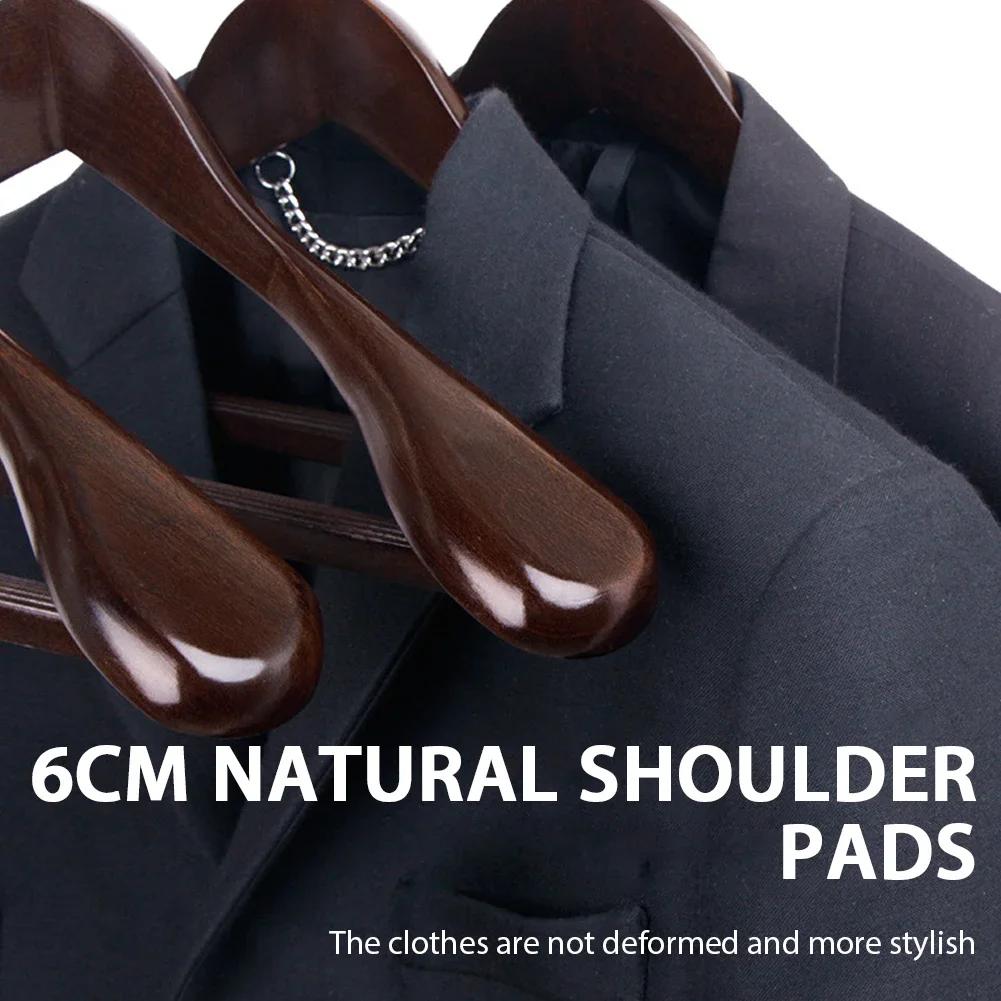 Вешалка для костюмов премиум-класса, 4 шт., широкие плечики, гладкая отделка, деревянные вешалки для одежды, прочная стойка для шкафа, магазина одежды, витрины