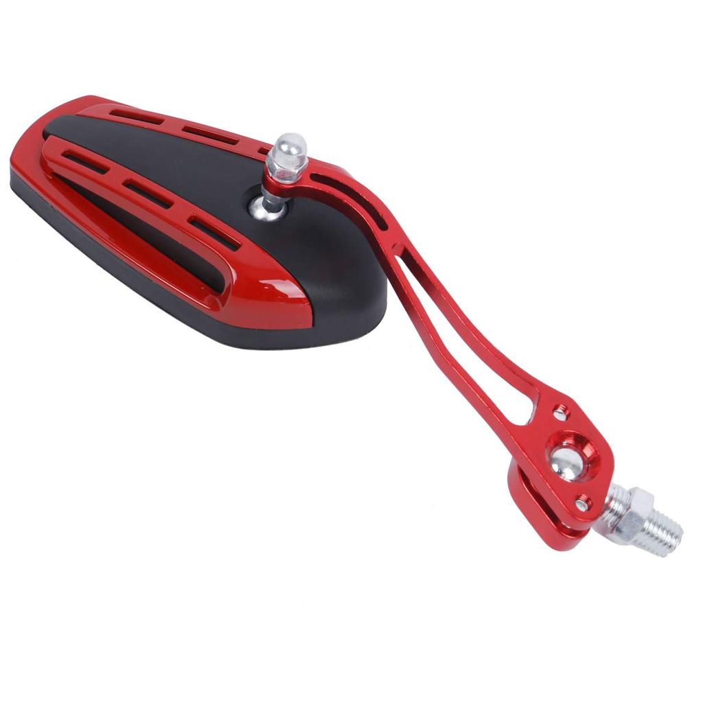 Зеркало мотоциклетное Cure NS1, Кастомные детали, Стеклянное зеркало, Красный, Спорт, Легкий, Прочный, Долгая деформация, Многоугольник, 10 цветов, Majesty Barrios