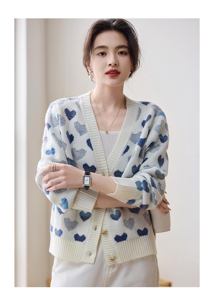 Comfortable Commuting Sweater Versatile Knitted Outerwear Cardigan Coat for Women
