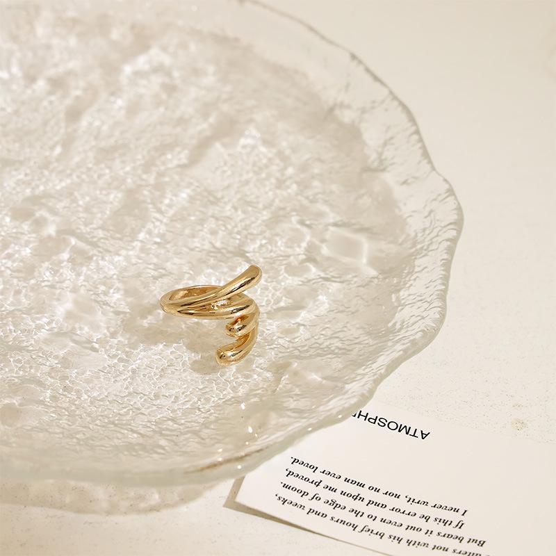 Винтажное европейское и американское кольцо из сплава геометрического дизайна с открытой шинкой для женщин