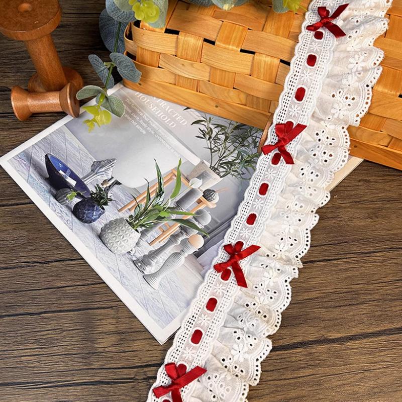 1 ярд юбка кружевные аксессуары DIY материал полиэстер лента вышивка декоративные швейные края DIY поделки 7 см в ширину