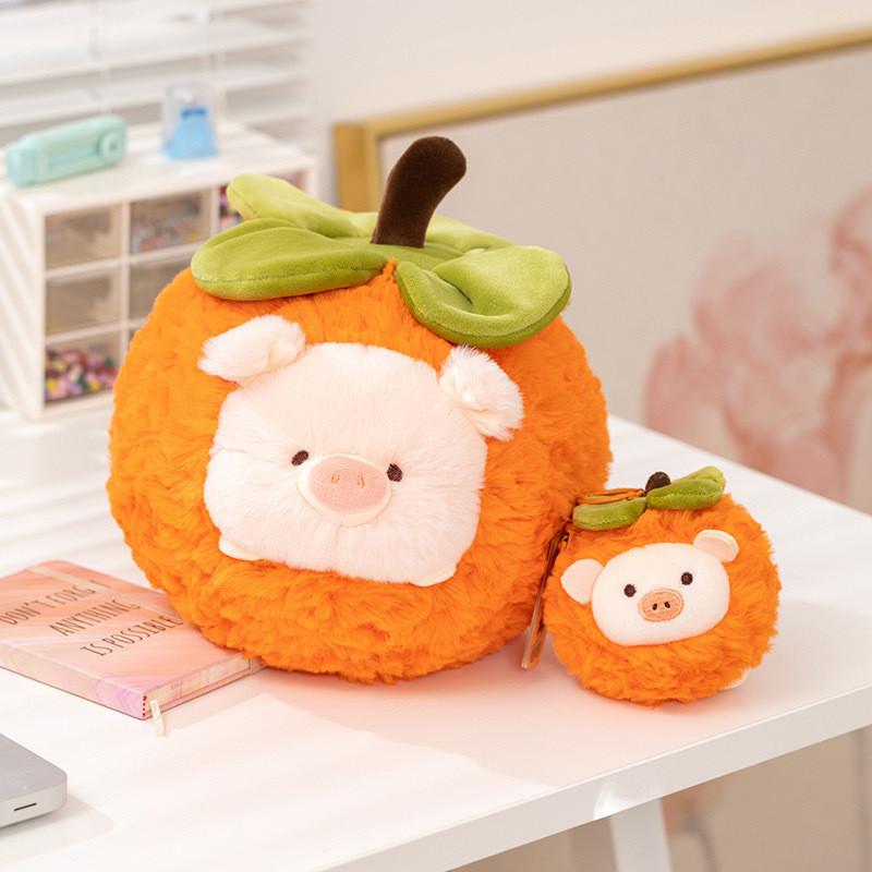 Pig Cartoon Cute Persimmon Plush Toy Children Charming Birthday Dolls Gifts