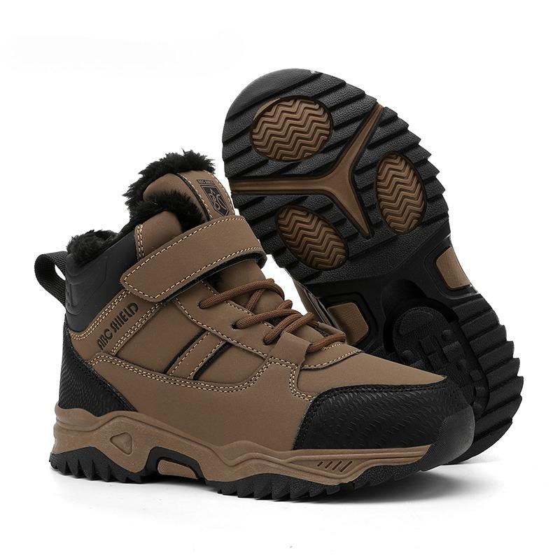 31-40 Winter Boy's Plus Velvet Warm Outdoor Hiking Shoes Cotton Shoes Hiking Cotton Shoes Snow Boots for Kids