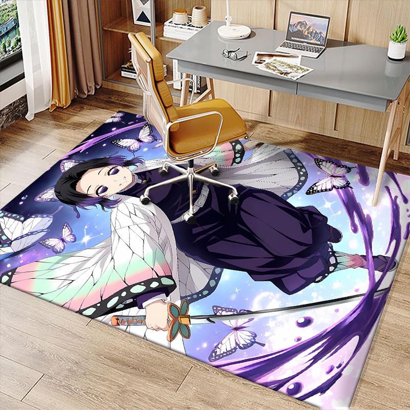 Demon Slayer characters2 Printed Absorbent Washable Carpet, Non-Slip Bathroom Mats, Kitchen Rugs, Yoga Mat,Living Room Entrance, Camping Picnic Rugs