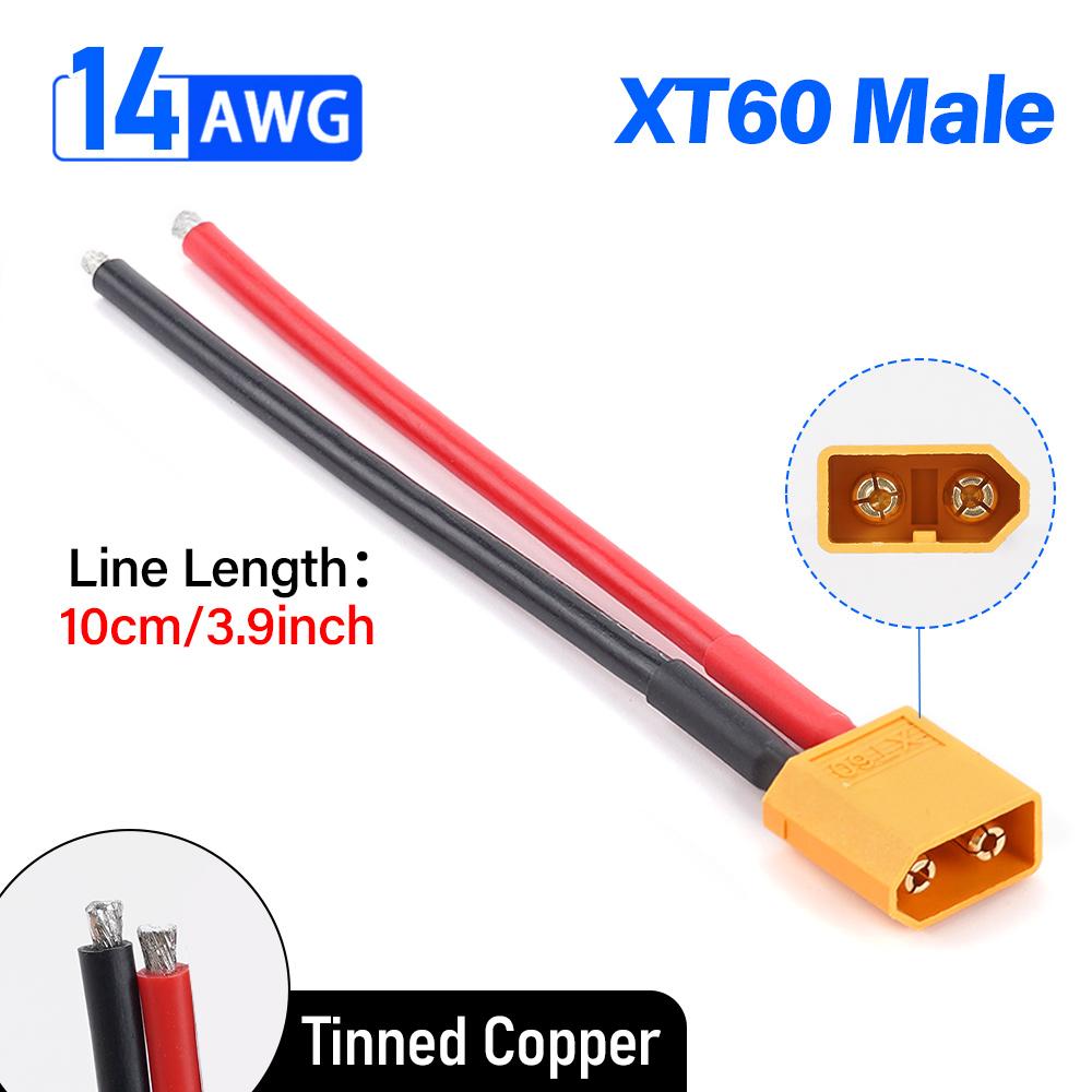 2 шт. батареи XT60 мужской 10 см женский разъем разъем с кремниевым кабелем 14AWG фотоэлектрические элементы солнечная система