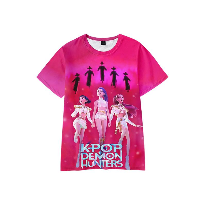 Девичья футболка с коротким рукавом K-Pop Охотники на демонов - Дизайн для косплея 'Huntrix'