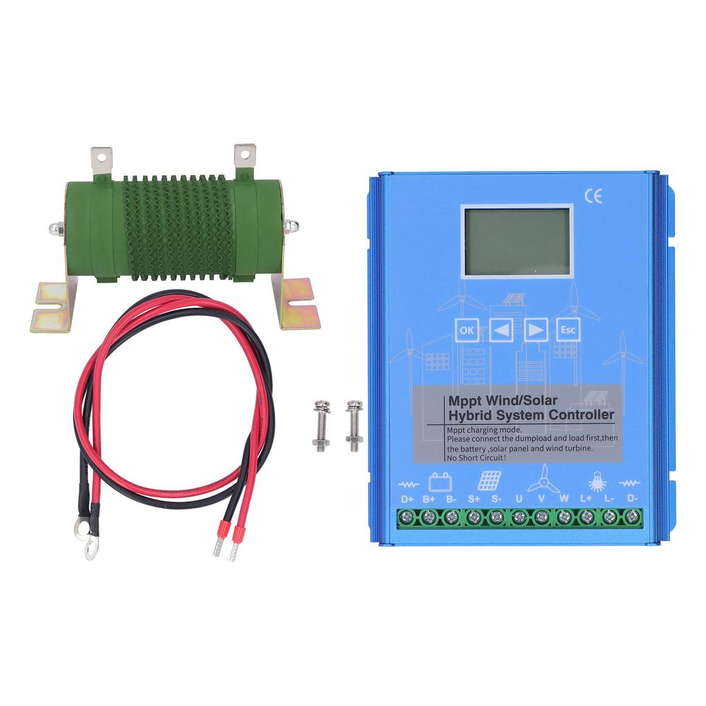Гибридный контроллер ветро-солнечного типа MPPT Boost для зарядки литий-кислотных аккумуляторов 12 В 24 В с Bluetooth Blue