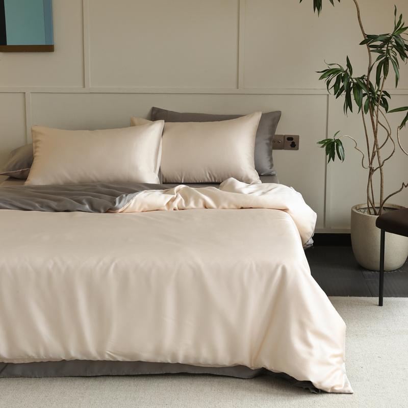 1шт пододеяльник из шелка Mulberry, однотонный гладкий пододеяльник с застежкой-молнией, двуспальное постельное белье размера «king-size»