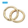 40mm OD Spring 20pcs Metal Round Lock Clip Trigger Snap Spring Key Ring Hook Buckle for Wallet Handbag Craft Gold Tone [PATIKIL] O-Rings, Making,