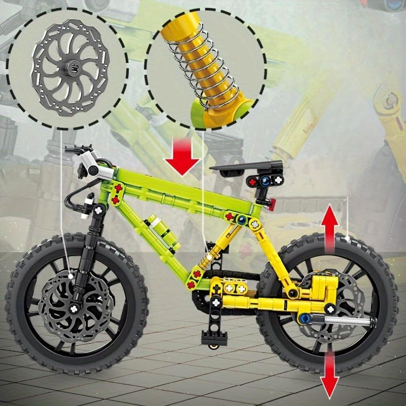 2 Style Bicycle Building Blocks Mountain Bike Model Decoration Simulation Car Model Children Educational Assembled Toys