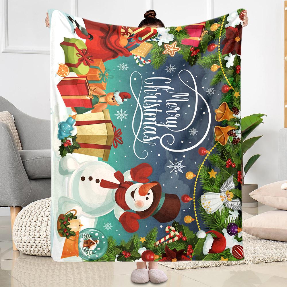 Merry Christmas Santa Claus Blankets are suitable for living rooms, bedrooms, camping, and other places, making them an ideal choice for gifts.
