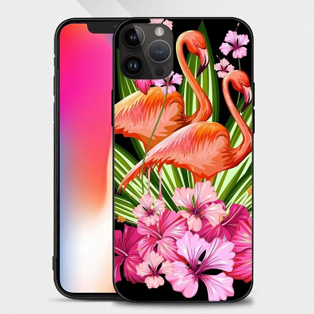 Animal Flamingo Cute Phone Case Iphone15 14 13 12 11 Pro Max Mini X 7 8 Soft Case