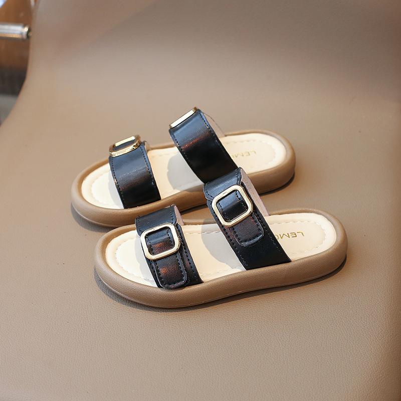 Модная детская обувь Новые универсальные удобные тапочки Мягкая подошва Нескользящая повседневная обувь для девочек Стильная удобная одежда Сандалии на толстой подошве