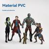 Набор из 5 фигурок Стражи Галактики Грут Енот Ракета Коллекционные статуэтки Аниме-тематика Настольная модель Подарок для фанатов
