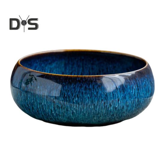 Керамический горшок для лотоса, крупнокалиберная непористая круглая ваза, цветная глазурь для нарциссов, цветочный горшок для водных растений, чаша для лотоса, гидропоника