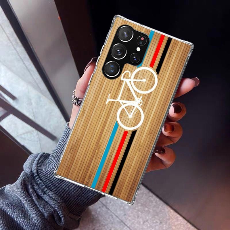 Bicycle Bike Sport Phone Case For Samsung Galaxy S23 S24 S25 Edge S26 Ultra S22 + S21 Plus S20 FE Cover Silicone Print Shell Gal