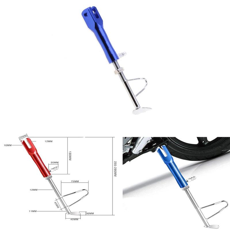 Motorcycle Motorbike Adjustable Kickstand Kick Stand Blue CNC Aluminium