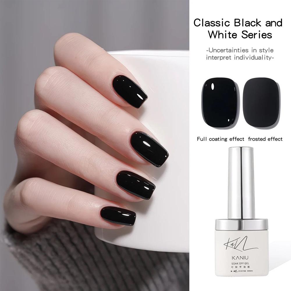 Высокопигментированный УФ-гель-лак для ногтей Белый и Черный - Универсальные Базовые Цвета для Нейл-арта
