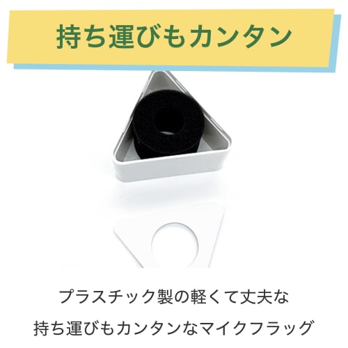 Felimoa Microphone Flags for Interviews, Triangular, Approx. 40mm Diameter, Set of 2