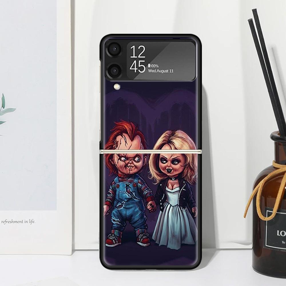 Чехол для телефона Chucky Doll Horror Movie для Samsung Galaxy Z Flip 7 6 5 4 3 5G Flip3 Flip4 Flip5 ZFlip6 ZFlip7 Черный Fundas Ga