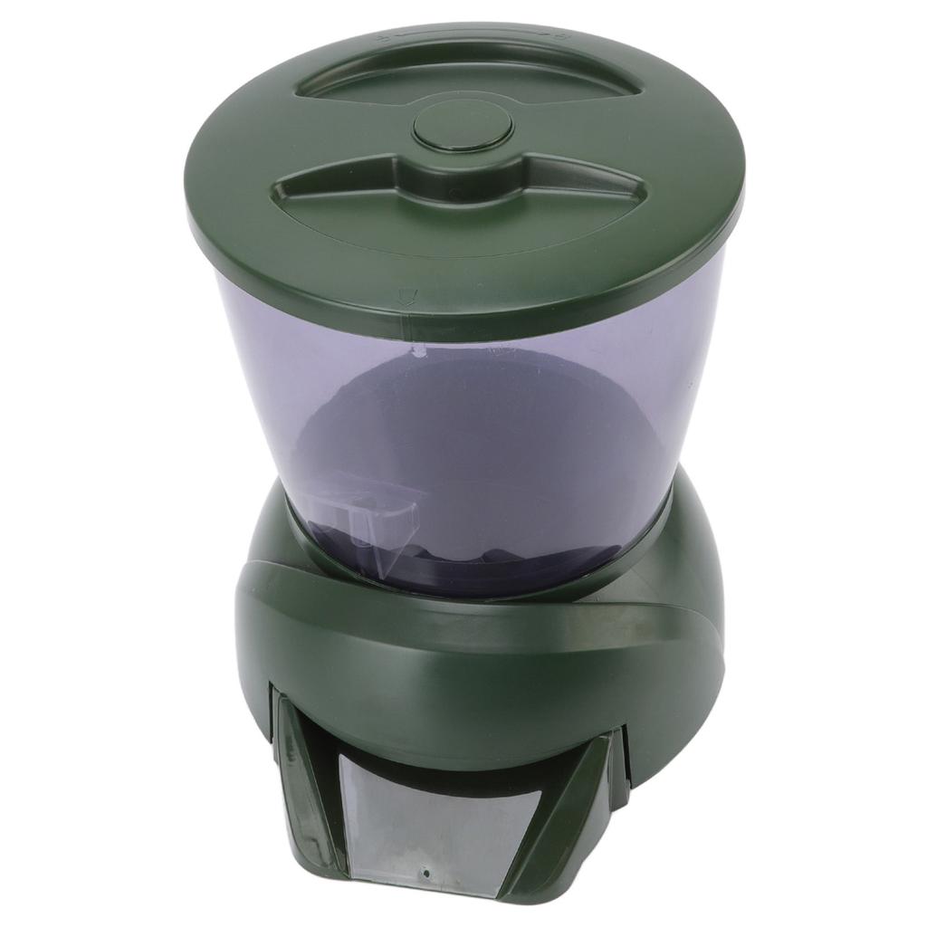 4.25L Automatic Pond Fish Feeder with Transparent Bucket LCD Screen Large Capacity Food Dispenser for Pond Aquarium