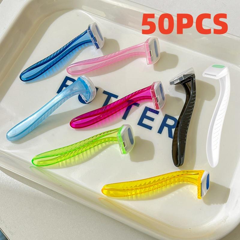 YS00015- --Женский бритвенный станок для бикини, триммер для интимных зон, идеально подходит для ванной комнаты, одноразовый, для путешествий, безопасный, удаление волос