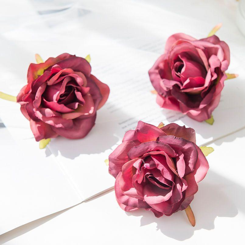 50/100 шт. Шелковая роза Искусственный цветок Уличная защита от УФ-лучей Свадебный букет невесты Арка стена Рождественский венок Для дома Сделай сам Горячая распродажа