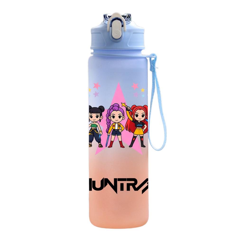 750Ml Water Bottle Demon Hunters Printed Large Capacity Drinking Cup Portable Outdoor Sports Water Cup Children Kid Gift