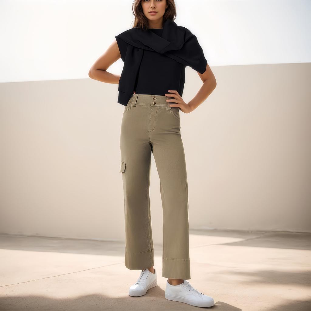 Широкие брюки для женщин, брюки для йоги, спортивные штаны с высокой талией и карманами, эластичные брюки, удобные спортивные спортивные штаны для тренировок