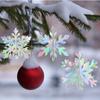 12pcs Colorful Christmas Snowflake Flower Pendant Creative Hanging Ornament  Home