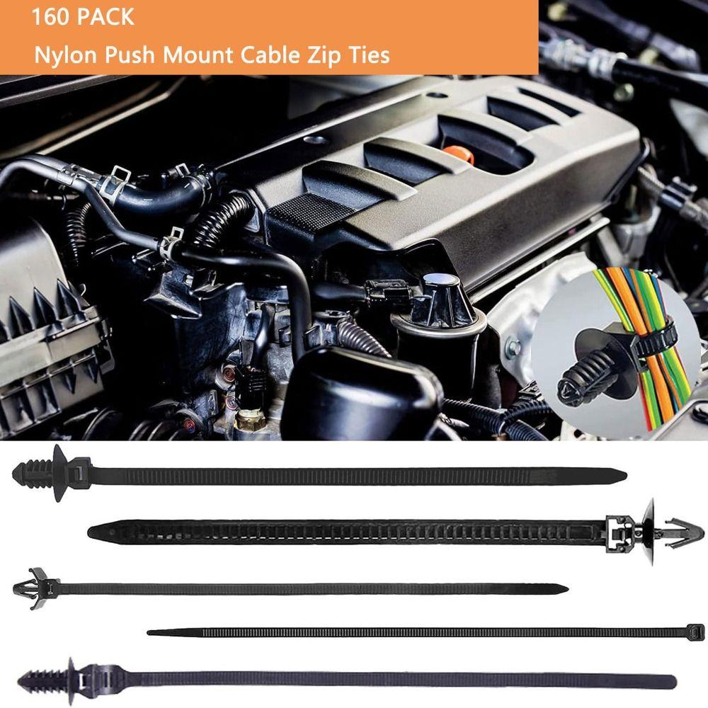 160PCS Reusable Design Engine Bay Wire Harness Clips Cable Management Clips ATV Wiring