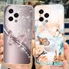 Flower Butterfly Women Fashion Back Cover For Huawei Honor 200 Lite Honor 200 Pro Phone Funda Transparent Soft TPU Honor200 Etui