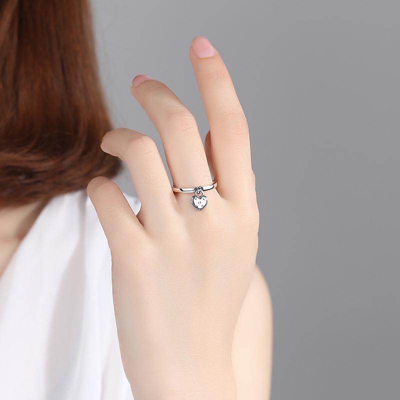 Кольца из стерлингового серебра 925 пробы для женщин, оригинальная Корона, сердце, поперечный рычаг, обручальное свадебное кольцо из розового золота с кристаллами, роскошные ювелирные изделия