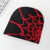 Fashion Knitting Spider Web Design Hat for Men Women Pullover Pile Cap Y2k Goth Warm Beanie Hats New Hip-hop Street Cap