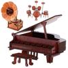 3D Stereo Musical Instrument Puzzle Model: Piano, Gramophone & Jazz Drum DIY Educational Gift