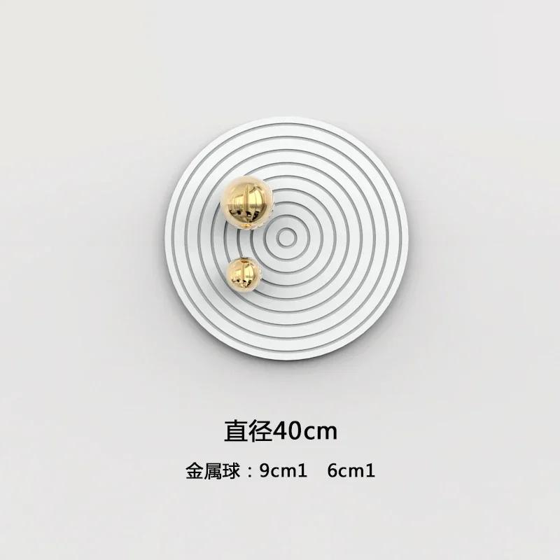 Круглая тарелка Золотой шар Настенное украшение Гостиная Спальня Декорация 3D Трехмерный кулон Планетная дорожка Прихожая
