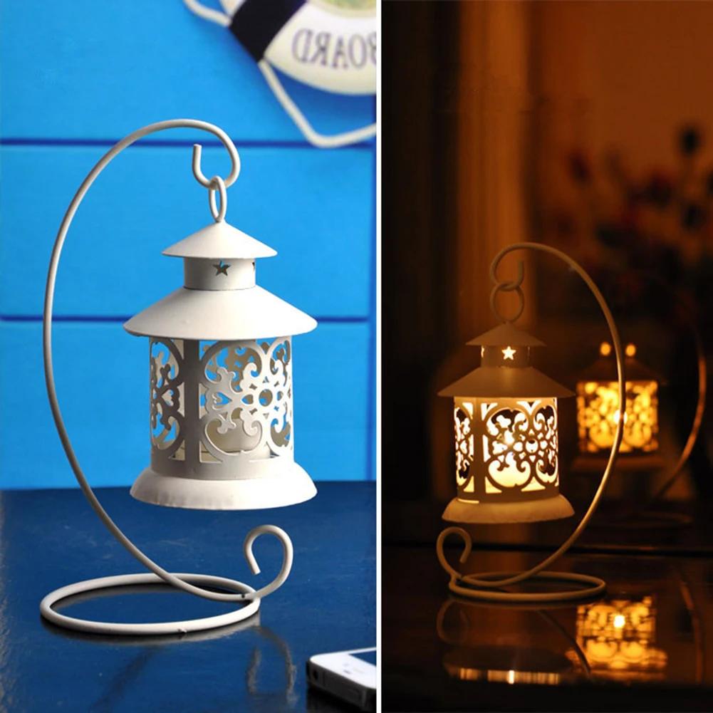 Hot Vintage Metal Hollow Out Candle Holder Candlestick Tealight Hanging Lantern Bird Cage Arts Tabletop Wedding Home Decorations