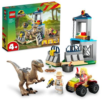 LEGO Jurassic World Velociraptor Escape 76957 Игрушечный блок Подарок Динозавр Мультфильм Животное Мальчики Девочки 4 года ~