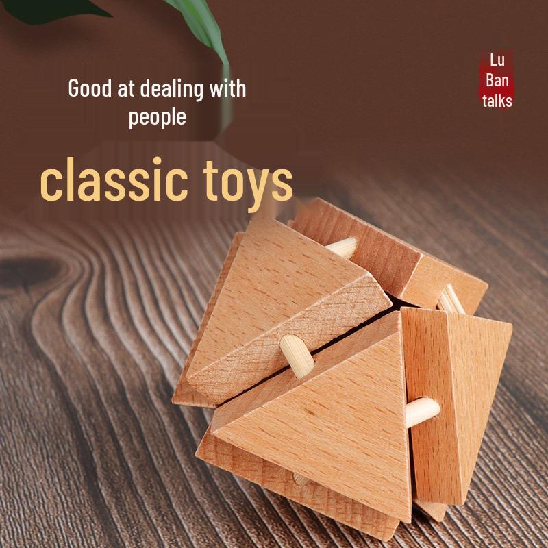 Kids' Educational Luban Lock IQ Puzzle Set: Assembly Toy for Stress Relief
