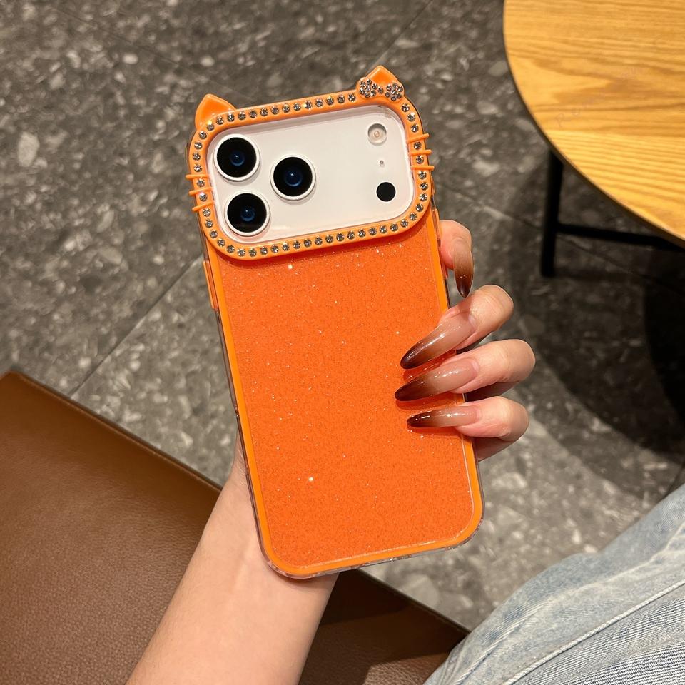 Cute Glitter Phone Case for iPhone 17 Air 14 15 16 11 12 13 Pro Max 14 16 Plus Silicone Bling Bling Shockproof Protector Cover