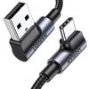 Kabel Usb-C Do Usb-A 2.0 Kątowy Ugreen Us176, 3A, 3M (Czarny)