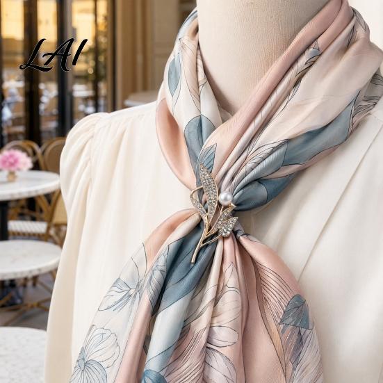 Fashion Lapel Accessory Ear of Wheat Faux Pearl Brooch Rhinestone Leaf Alloy Pin Daily Wear Brooch Sweater Cardigan Coat Business Suit Clothing