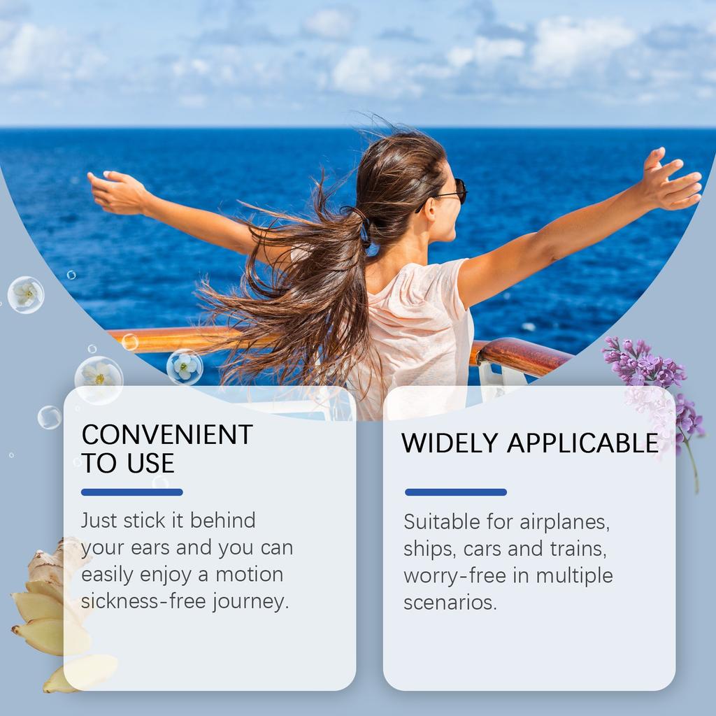 40 Pieces Of Motion Sickness Patches, Dizziness Patches And Seasickness Patches, No Side Effects, Suitable For Traveling By Car, Ship, Airplane, Etc.