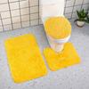 3 Piece Bathroom Rug Bath Mat Set Ultra Soft Not-Slip Dry Quickly
