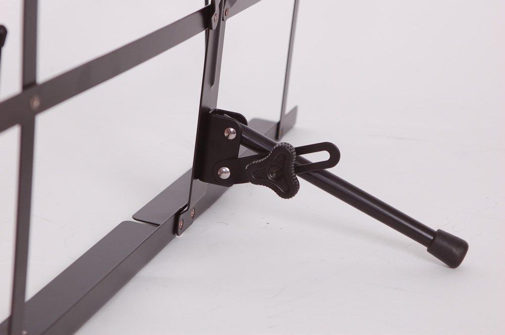 KC Tabletop Music Lightweight Set of 20 Case Stand, Steel, MS-140/BK, Black, (Soft Included)