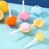 [Easy-Release Ice Ball Maker] 6-Cavity Food Grade Plastic Lollipop Ice Ball Maker | Easy-Release Ice Sphere Mold for Homemade Ice Cream, Popsicles